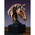 Marian Imports Marian Imports F55127 Horse Head Bronze Plated Resin Sculpture - 5 x 3 x 8 in. 55127